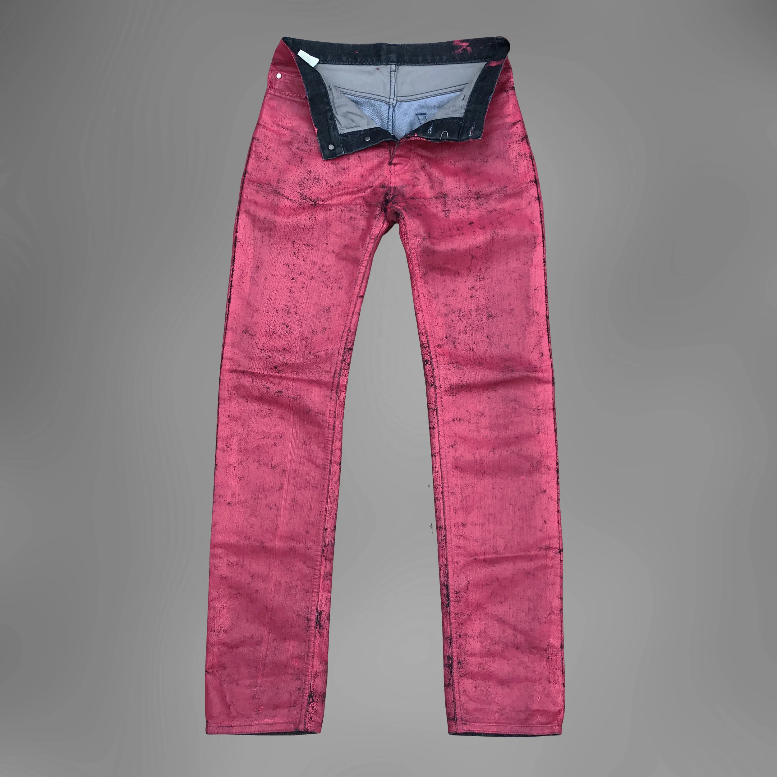 Martin Margiela Line 10 Red Paint Jeans — sickboyarchive.